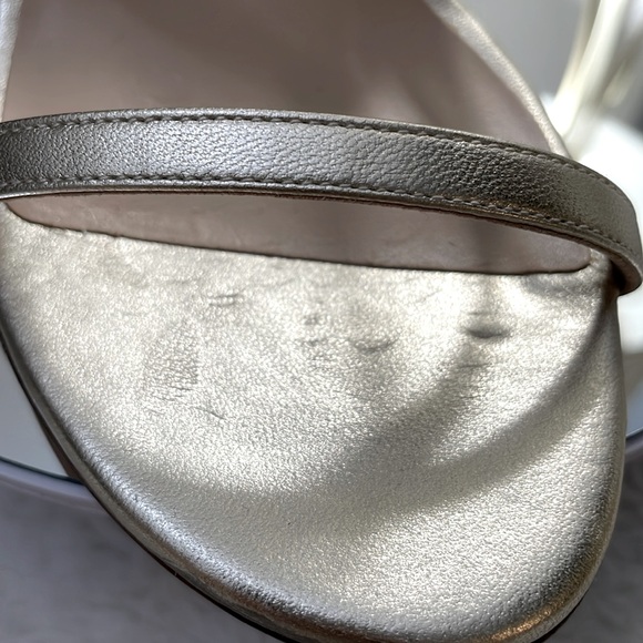 STUART WEITZMAN Womens Gold Slingback Soiree 100 Stiletto Heeled Sandal 7 M - Picture 3 of 10